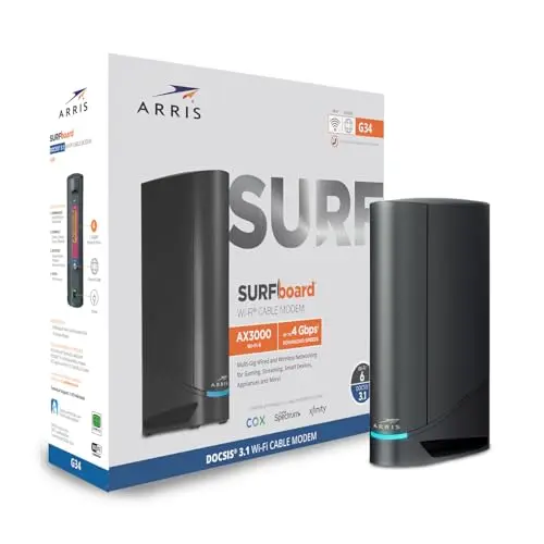 ARRIS SURFboard G34 DOCSIS 3.1 modem and WiFi 6 router combo