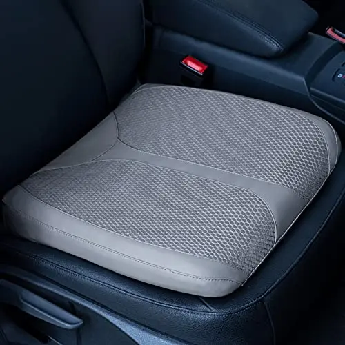 QYILAY gray wedge-shaped memory foam seat cushion for short drivers