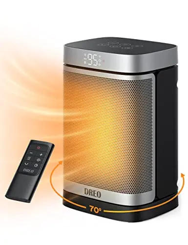 DREO Atom One silver oscillating tower heater