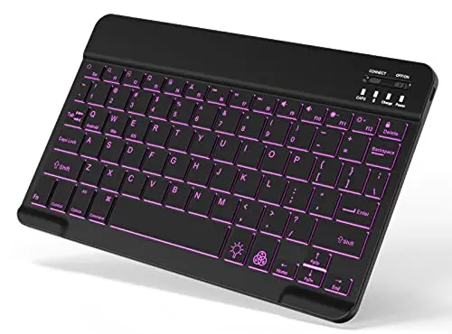TOHAKATA 7-color backlit Bluetooth keyboard with slim aluminum design