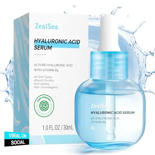 ZealSea Hyaluronic Acid Serum bottle for microneedling aftercare