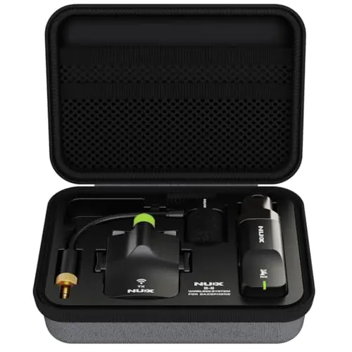 NUX B-6 Saxophone Wireless System with sleek charging case
