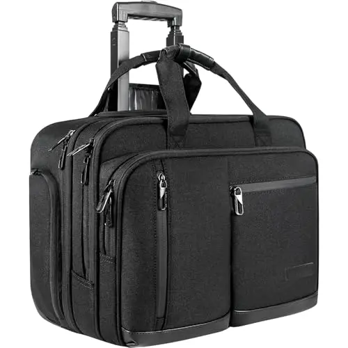 VANKEAN 17.3 inch rolling laptop bag with multiple compartments