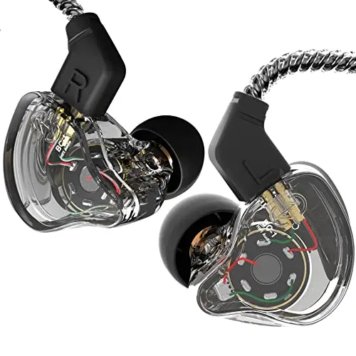 CCZ Yinyoo Melody clear black hybrid driver in-ear monitors with ear fins