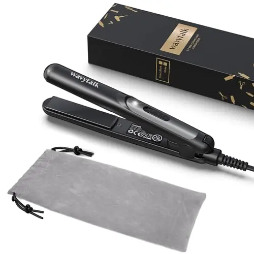Wavytalk 0.7 inch ceramic mini hair straightener for travel and short hair