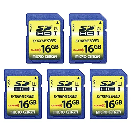 INLAND 5-pack of 16GB Class 10 SD cards for trail cameras