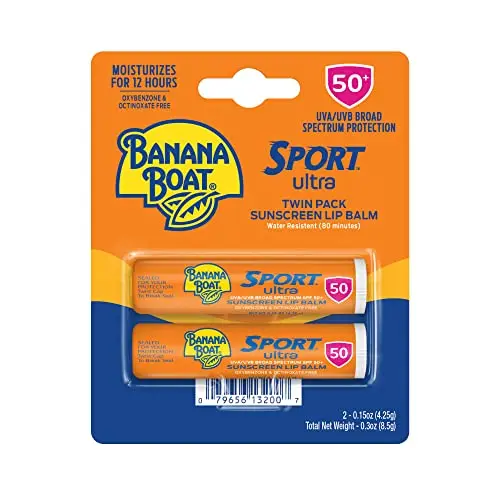 Banana Boat Sport Ultra SPF 50 Lip Sunscreen Twin Pack