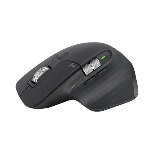 Logitech MX Master 3S wireless mouse on a designer's desk