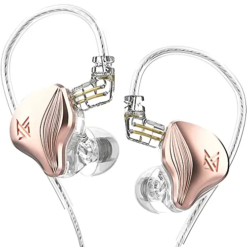 KZ ZEX rose gold electrostatic and dynamic hybrid earphones