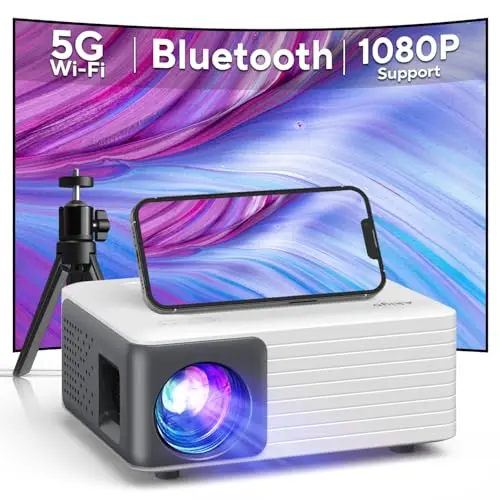 AKIYO O1 mini projector with 360 rotating stand