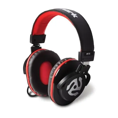 Numark HF175 DJ headphones with closed back over-ear design in black
