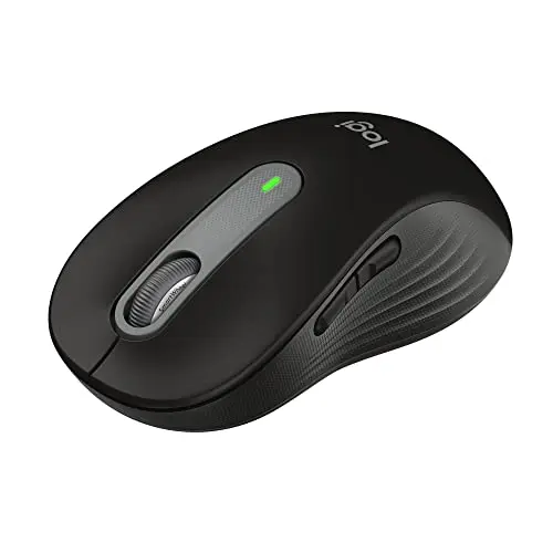 Logitech Signature M650 L full-size silent wireless mouse in black