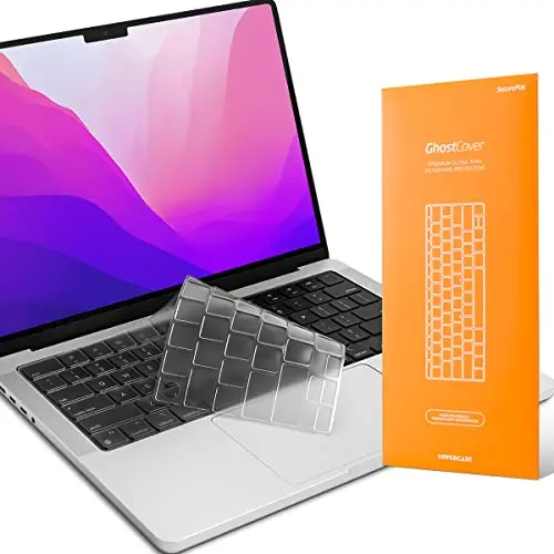 GhostCover Original clear keyboard cover on a MacBook Pro