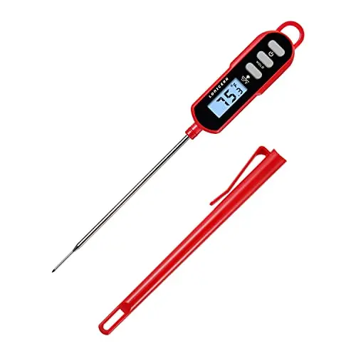 Lonicera red digital cooking thermometer with backlit display