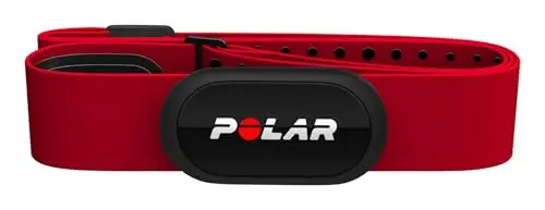 Polar H10 heart rate monitor chest strap in red