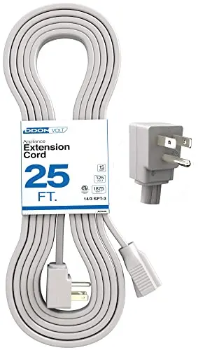 DDON USA 25-foot gray heavy-duty extension cord for appliances