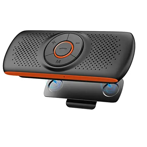 Skybess Bluetooth hands-free car speakerphone with magnetic visor clip.