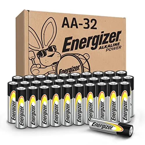 Energizer AA alkaline batteries 32-count pack