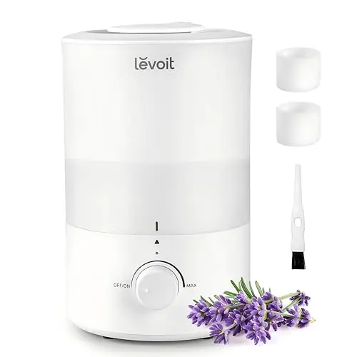 LEVOIT white rectangular humidifier with top-fill and 360 nozzle