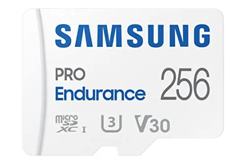 Samsung PRO Endurance 256GB microSD card designed for security cameras