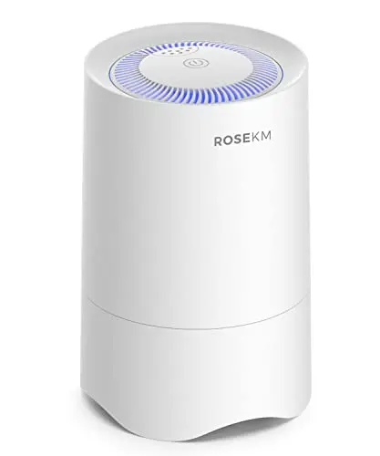 Rosekm mini white air purifier for personal use