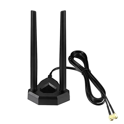 Eightwood dual band WiFi antenna with magnetic base and long extension cable
