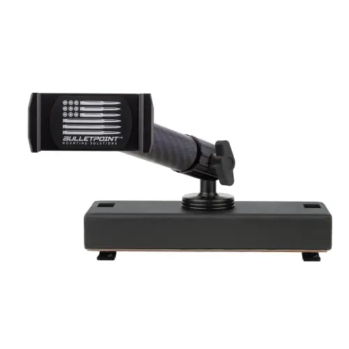 Bulletpoint single ball mount dash phone holder installed in a Ram truck.