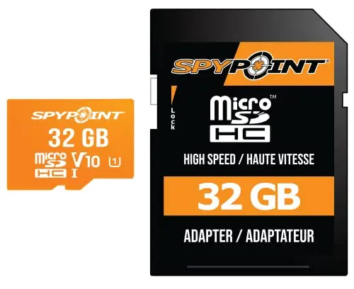 SPYPOINT 32GB Micro SD memory card with adapter for trail cameras