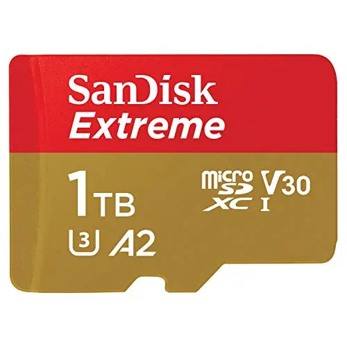 SanDisk 1TB Extreme microSDXC UHS-I memory card for 4K drone video