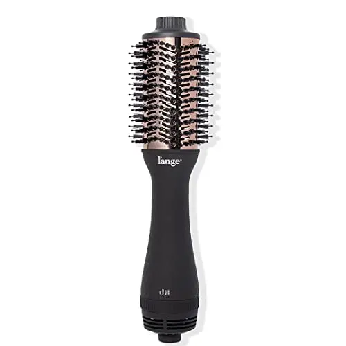 L'ANGE HAIR Le Volume titanium blow dryer brush with oval barrel in black