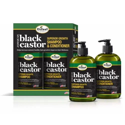 Difeel Superior Growth Jamaican Black Castor Shampoo and Conditioner 2-piece gift set