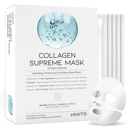 #OOTD Collagen Hydrating Sheet Masks 10-pack for sensitive skin
