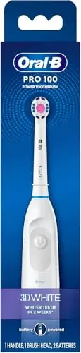 Oral-B Pro 100 Gum Care battery-powered oscillating toothbrush in white