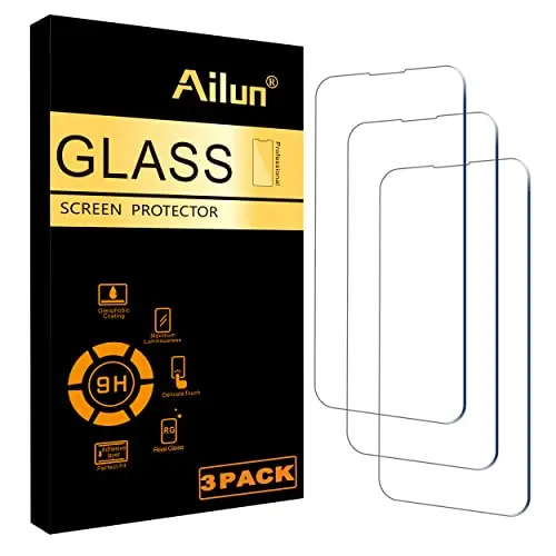 Ailun 3-pack clear tempered glass screen protector for iPhone 14 Pro Max