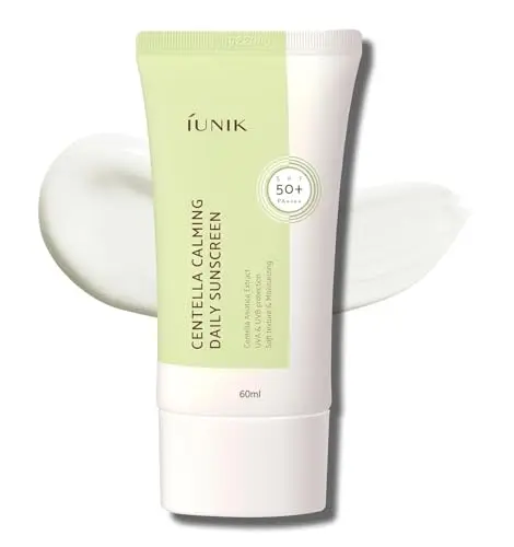 IUNIK Centella Calming Daily Sunscreen in a mint green tube