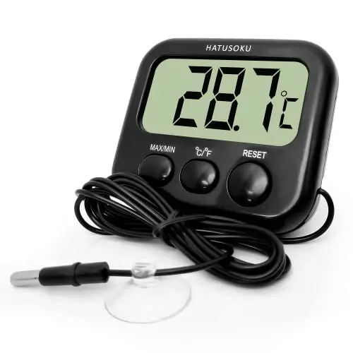 HATUSOKU digital thermometer with a long external sensor wire and magnet