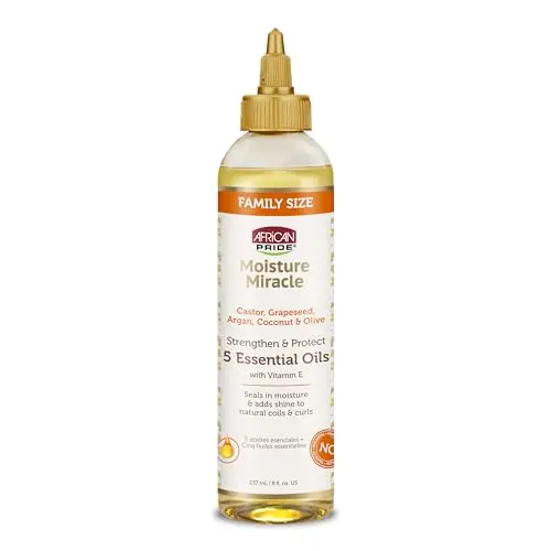 African Pride Moisture Miracle 5 Essential Hair Oils blend bottle