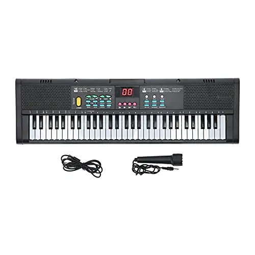 AUNMAS 61-key multifunctional digital keyboard with microphone