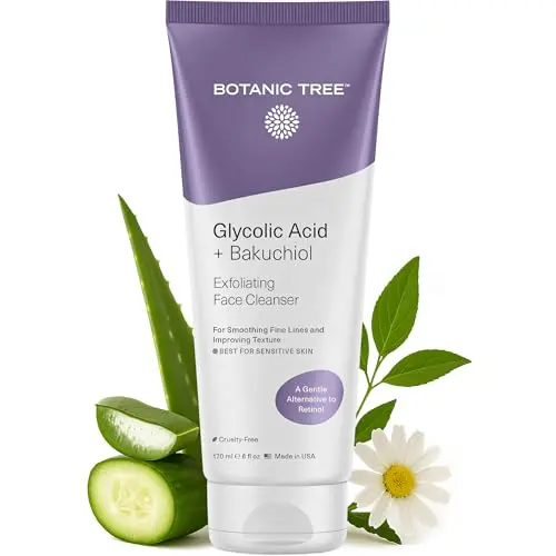 Botanic Tree Bakuchiol and Glycolic Acid Face Wash bottle
