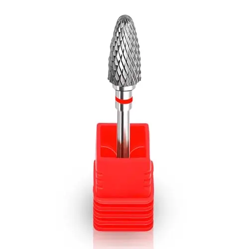 Fantexy silver cone-shaped tungsten carbide nail drill bit