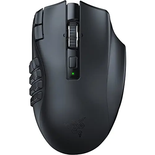 Razer Naga V2 HyperSpeed wireless MMO gaming mouse with 19 buttons