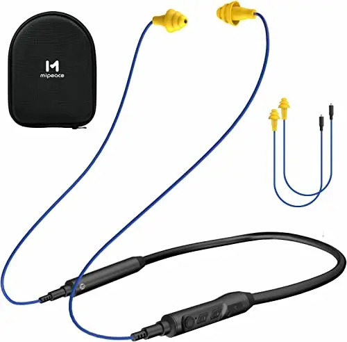 MIPEACE Bluetooth Earplug Neckband Headphones in blue