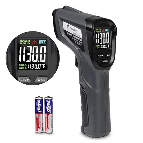 Etekcity Lasergrip 1260 black infrared thermometer with color display