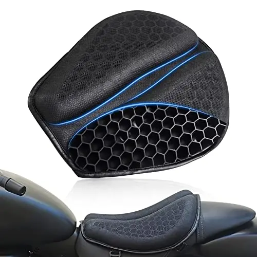 SKYJDM Foldable Motorcycle Gel Seat Cushion with honeycomb design