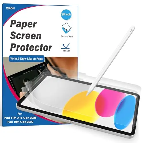 XIRON 2-pack matte paper screen protector for iPad 10th and 11th generation