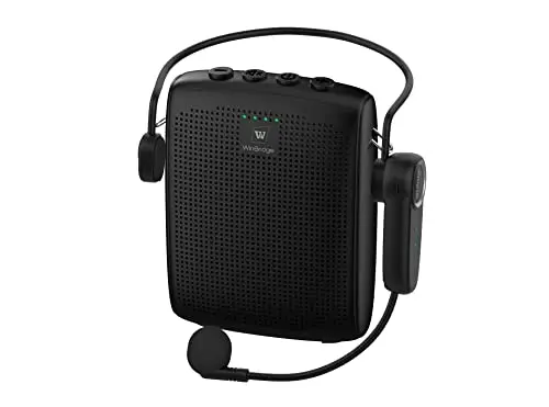 WinBridge WB002 black Bluetooth voice amplifier with wireless headset