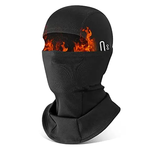 KGC black balaclava with side slots detail for glasses arms