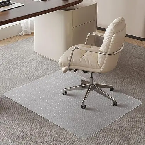 Sharewin transparent desk chair mat for low pile carpeted floors