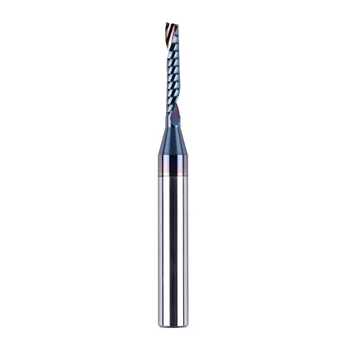 SpeTool carbide O flute spiral router bit with coating for acrylic and plastic