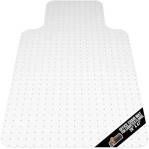 Gorilla Grip clear heavy duty office chair mat for carpet with lip